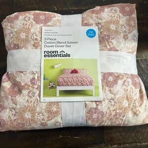 Room Essentials Floral Cotton Blend Duvet Cover (T4000)